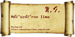 Mészáros Ilma névjegykártya